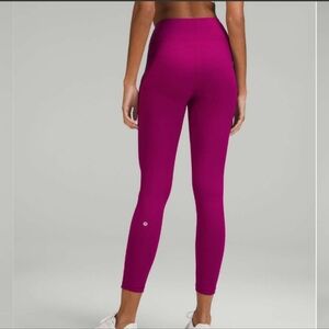Lululemon Invigorate High Rise 25” With Pockets Magenta Purple Size 4 